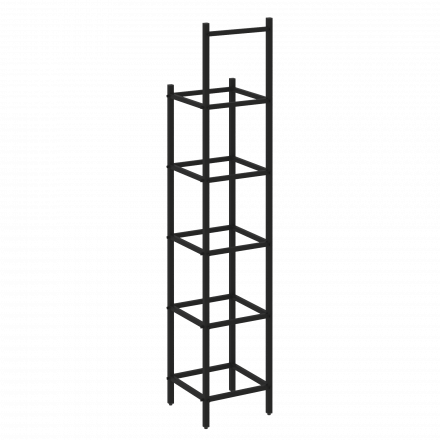 Loft Угловой проходной переходной модуль VR.L-SL.UPK-4.4.5 Чёрный металл 446*446*2280