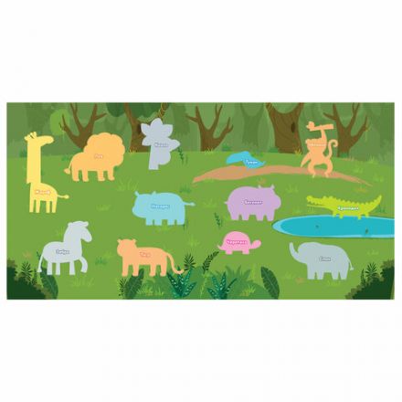 Наклейки обучающие тематические из EVA "Животные Африки", 20х40 см, многоразовые, ЮНЛАНДИЯ, 663770 Наклейки обучающие тематические из EVA "Животные Африки", 20х40 см, многоразовые, ЮНЛАНДИЯ, 663770