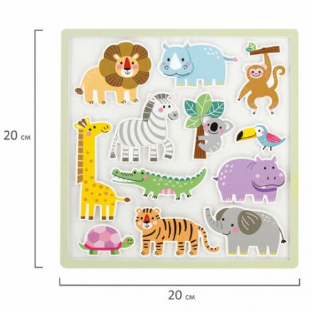 Наклейки обучающие тематические из EVA "Животные Африки", 20х40 см, многоразовые, ЮНЛАНДИЯ, 663770 Наклейки обучающие тематические из EVA "Животные Африки", 20х40 см, многоразовые, ЮНЛАНДИЯ, 663770