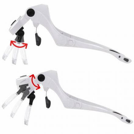 Лупа налобная с LED-ПОДСВЕТКОЙ, 5 сменных линз 95х33 мм, увеличение 1,0 - 3,5, BRAUBERG, 455929 Лупа налобная с LED-ПОДСВЕТКОЙ, 5 сменных линз 95х33 мм, увеличение 1,0 - 3,5, BRAUBERG, 455929