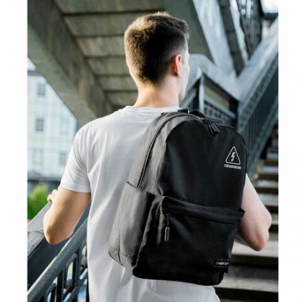 Рюкзак HEIKKI ENERGETIC (ХЕЙКИ) универсальный, эргономичный, "Danger", черный, 43х30х16 см, 272534 Рюкзак HEIKKI ENERGETIC (ХЕЙКИ) универсальный, эргономичный, "Danger", черный, 43х30х16 см, 272534