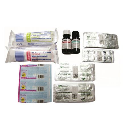 Аптечка первой помощи индивидуальная ФЭСТ, футляр полистирол, № 6, 1077 Аптечка первой помощи индивидуальная ФЭСТ, футляр полистирол, № 6, 1077