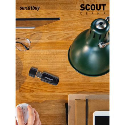 Флеш-диск 4 GB SMARTBUY Scout USB 2.0, черный, SB004GB2SCK Флеш-диск 4 GB SMARTBUY Scout USB 2.0, черный, SB004GB2SCK