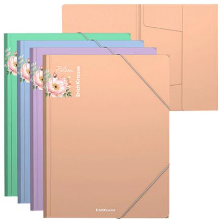 Папка на резинках ERICH KRAUSE "Matt Pastel Bloom", до 300 листов, ассорти, 600 мкм, 61202 Папка на резинках ERICH KRAUSE "Matt Pastel Bloom", до 300 листов, ассорти, 600 мкм, 61202