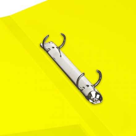 Папка на 2 кольцах BRAUBERG "Neon", 25 мм, внутренний карман, неоновая, желтая, до 170 листов, 0,7 мм, 227457 Папка на 2 кольцах BRAUBERG "Neon", 25 мм, внутренний карман, неоновая, желтая, до 170 листов, 0,7 мм, 227457