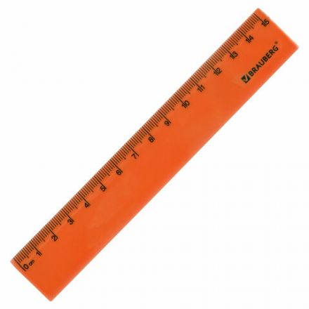 Линейка пластиковая 15 см, BRAUBERG "NEON", ассорти, пакет, 210750 Линейка пластиковая 15 см, BRAUBERG "NEON", ассорти, пакет, 210750