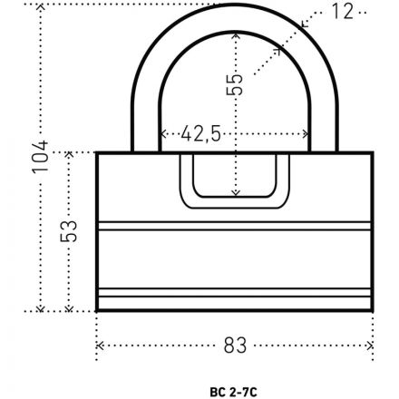 Замок навесной_УЗК АЛЛЮР ВС2-7С d=12мм Замок навесной_УЗК АЛЛЮР ВС2-7С d=12мм