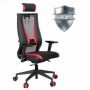 Кресло компьютерное МЕТТА "ErgoLife" 10 B2-170D, 2D-подголовник, экокожа/сетка, черное/красное Кресло компьютерное МЕТТА "ErgoLife" 10 B2-170D, 2D-подголовник, экокожа/сетка, черное/красное