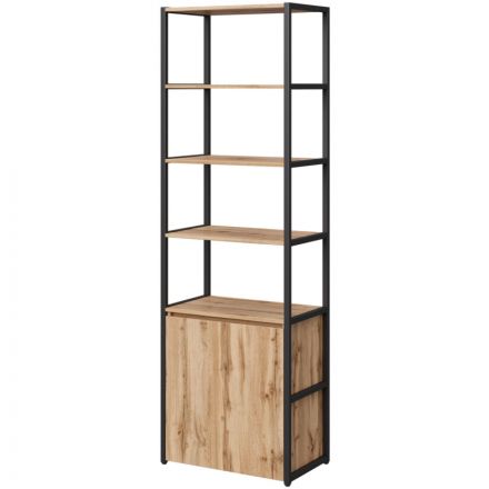 Стеллаж для документов K-Loft 241H026 670х400х2105 дуб натур/черный Стеллаж для документов K-Loft 241H026 670х400х2105 дуб натур/черный