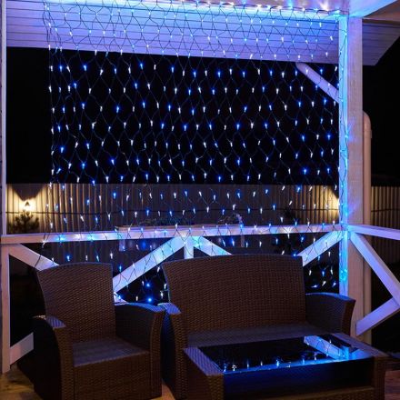 Гирлянда светодиодная Сеть 432 LED 2,5х2,5м, черный ПВХ,Белые/Синие 215-032 Гирлянда светодиодная Сеть 432 LED 2,5х2,5м, черный ПВХ,Белые/Синие 215-032