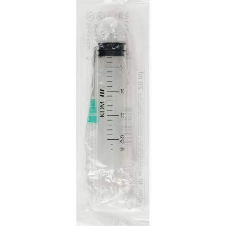 Шприц 3-комп. однораз. 20мл LS 21G(0,8x40) прил. 50шт/уп KD-Ject III
