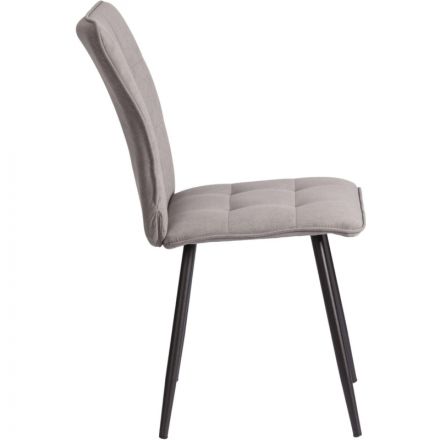 Стул Комус Мебель Flame велюр , 41х55х89, серый/черный Стул Комус Мебель Flame велюр , 41х55х89, серый/черный