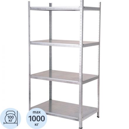 Стеллаж металлический FL_HIT 4 полки (912х500х1824) оцинкованный