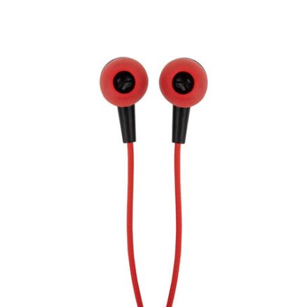 Наушники проводные внутриканальные с микрофоном SONNEN EP-H47RB, 1,1 м, красные/черные, 514129