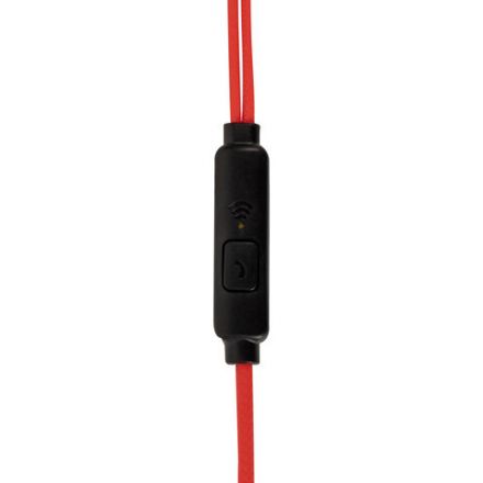 Наушники проводные внутриканальные с микрофоном SONNEN EP-H47RB, 1,1 м, красные/черные, 514129