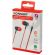 Наушники проводные внутриканальные с микрофоном SONNEN EP-H47RB, 1,1 м, красные/черные, 514129