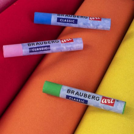 Пастель масляная художественная BRAUBERG ART CLASSIC, УТОЛЩЕННАЯ, 12 цветов, круглое сечение, 181450 Пастель масляная художественная BRAUBERG ART CLASSIC, УТОЛЩЕННАЯ, 12 цветов, круглое сечение, 181450