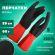 Перчатки МНОГОРАЗОВЫЕ латексные BiColor черно-красные, хлопчатобумажное напыление, размер 6,5-7, S (малый), вес 60 г, КП, 139468