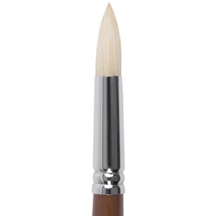 Кисть художественная профессиональная BRAUBERG ART CLASSIC, щетина, круглая, № 14, длинная ручка, 200713 Кисть художественная профессиональная BRAUBERG ART CLASSIC, щетина, круглая, № 14, длинная ручка, 200713