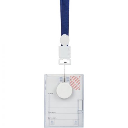 Бейдж Promega office вертикальный 74х105 мм с держателем - рулеткой Бейдж Promega office вертикальный 74х105 мм с держателем - рулеткой