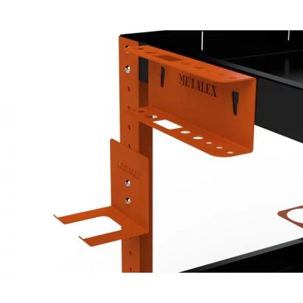 Тележка инструментальная Metalex Тип 1 700х450х950 3 полки (оранжево-чер.)