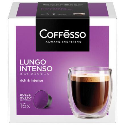 Кофе в капсулах COFFESSO "Lungo Intenso" для кофемашин Dolce Gusto, 16 порций, 102153 Кофе в капсулах COFFESSO "Lungo Intenso" для кофемашин Dolce Gusto, 16 порций, 102153