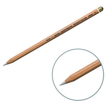 Карандаш-блендер KOH-I-NOOR, 1шт., "Polycolor", белый, 3,8 мм, мягкий, заточенный, 3800000001KS