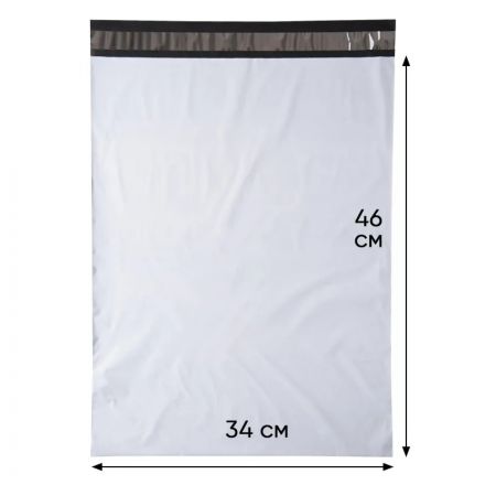 Курьер-пакет без печати, без кармана,340x460+40, 50 мкм (100 шт/уп)