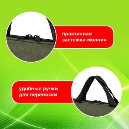 Папка на молнии с ручками STAFF EVERYDAY, А4, полиэстер, хаки, 270737 Папка на молнии с ручками STAFF EVERYDAY, А4, полиэстер, хаки, 270737