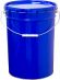Ведро металл 25л. крышка--корона, с покрытием внутри  синий