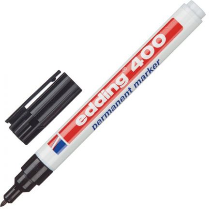 Набор маркеров перманентных EDDING 400. 1 мм кругл наконечник, 4 цв/блистер Набор маркеров перманентных EDDING 400. 1 мм кругл наконечник, 4 цв/блистер
