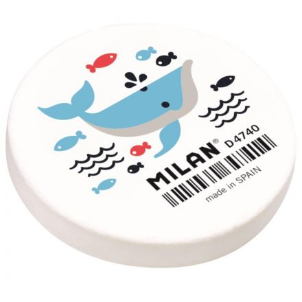 Ластик каучуковый Milan Акула PNMD4740 размер 4,7x4,7x0,8 см, в асс-те