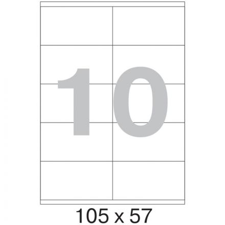 Этикетки самоклеящиеся Promega label (Комус) Premium 105х57 мм 10 штук на листе белые (100 листов в упаковке)