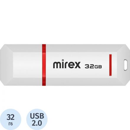 Флеш-память Mirex USB KNIGHT WHITE 32Gb (13600-FMUKWH32 )