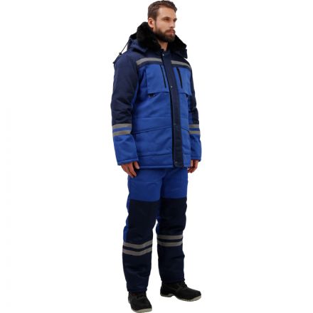 Костюм рабочий зимний з03-КПК вслк. с синим (р.64-66) 170-176 Костюм рабочий зимний з03-КПК вслк. с синим (р.64-66) 170-176