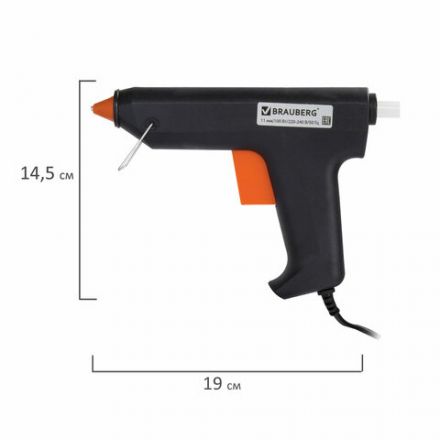 Клеевой пистолет, 100 Вт, для стержня 11 мм, BRAUBERG, в блистере, 670325 Клеевой пистолет, 100 Вт, для стержня 11 мм, BRAUBERG, в блистере, 670325