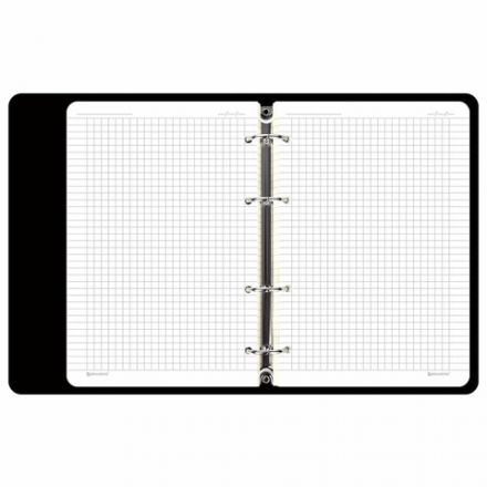 Тетрадь на кольцах А5 (180х220 мм), 80 листов, под кожу, клетка, BRAUBERG VISTA, Ultraviolet, 112120