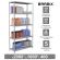 Стеллаж металлический BRABIX "MS Plus-200/40-5", 2000х1000х400 мм, 5 полок, регулируемые опоры, 291109, S241BR164502