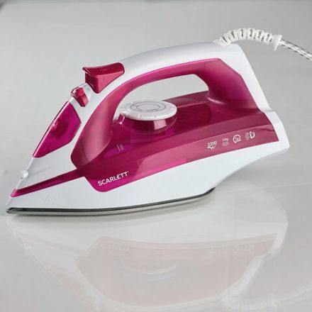 Утюг SCARLETT SC-SI30K25, 2200 Вт, керамическое покрытие, антинакипь, самоочистка, розовый