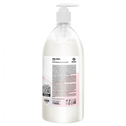 Крем-мыло Grass MILANA жемчужное с дозатором 1л Крем-мыло Grass MILANA жемчужное с дозатором 1л