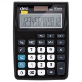 Калькулятор карманный Deli E1122, 12-р, дв.пит., 120х86мм, серый