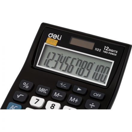 Калькулятор карманный Deli E1122, 12-р, дв.пит., 120х86мм, серый Калькулятор карманный Deli E1122, 12-р, дв.пит., 120х86мм, серый
