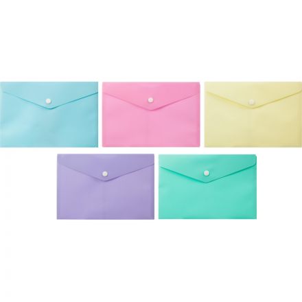 Папка-конверт на кнопке Attache Акварель А5 180 мкм 5шт/уп (цвета в асс) Папка-конверт на кнопке Attache Акварель А5 180 мкм 5шт/уп (цвета в асс)
