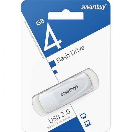 Флеш-память SmartBuy UFD 2.0 004GB Scout White (SB004GB2SCW) Флеш-память SmartBuy UFD 2.0 004GB Scout White (SB004GB2SCW)