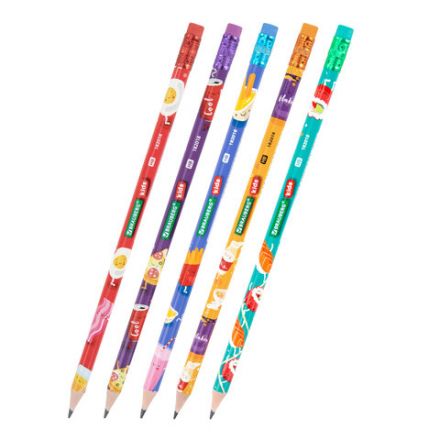 Карандаш чернографитный с принтом BRAUBERG KIDS "FOOD", 1 шт., HB, с ластиком, корпус ассорти, 182018 Карандаш чернографитный с принтом BRAUBERG KIDS "FOOD", 1 шт., HB, с ластиком, корпус ассорти, 182018