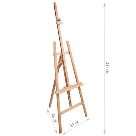 Мольберт напольный BRAUBERG ART CLASSIC, бук, угол 60°, 63х174(231)х68см, высота холста 126см,190652 Мольберт напольный BRAUBERG ART CLASSIC, бук, угол 60°, 63х174(231)х68см, высота холста 126см,190652