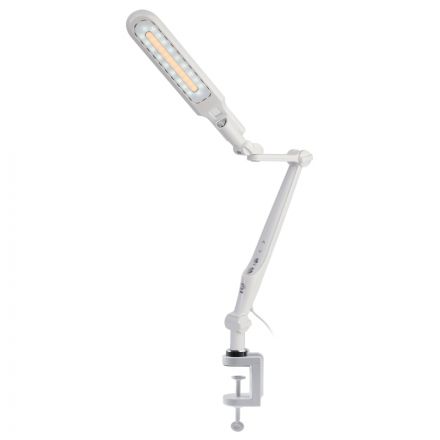 Светильник настольный ЭРА NLED-496-12W-W светодиодный на струбцине, белый