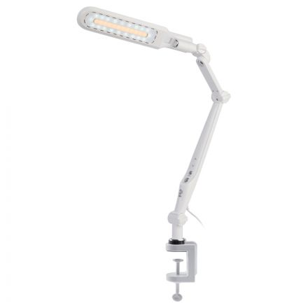 Светильник настольный ЭРА NLED-496-12W-W светодиодный на струбцине, белый