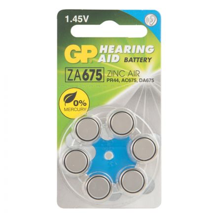 Батарейки GP ZA675FRA-ED6 для слуховых аппаратов 6 шт Батарейки GP ZA675FRA-ED6 для слуховых аппаратов 6 шт
