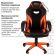 Кресло компьютерное BRABIX "Accent GM-161", TW/экокожа, черное/оранжевое, 532577, 7083505